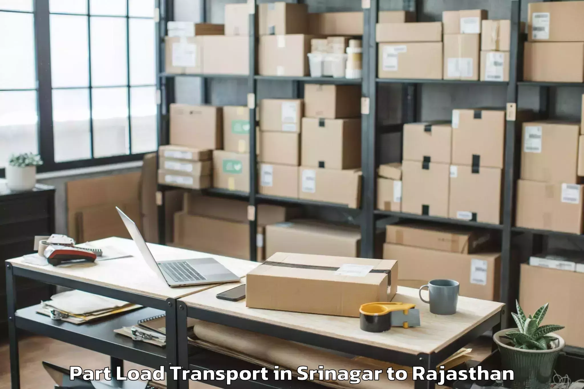 Hassle-Free Srinagar to Kishangarh Part Load Transport